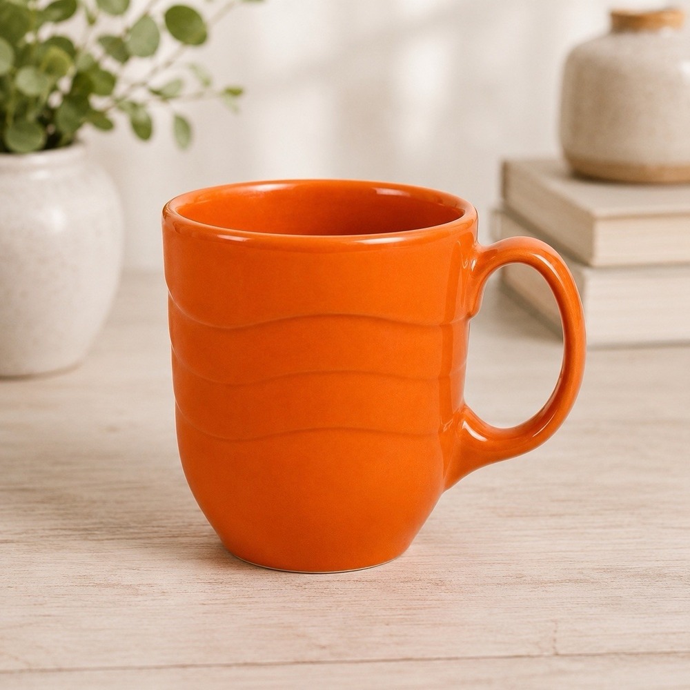 Syracuse China‎ Cantina Cayenne Coffee Mug Orange Restaurant Ware USA Ceramic